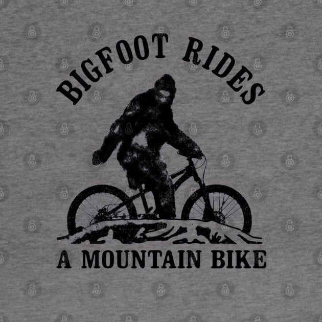 bigfoot rides a mountain bike by BerrymanShop